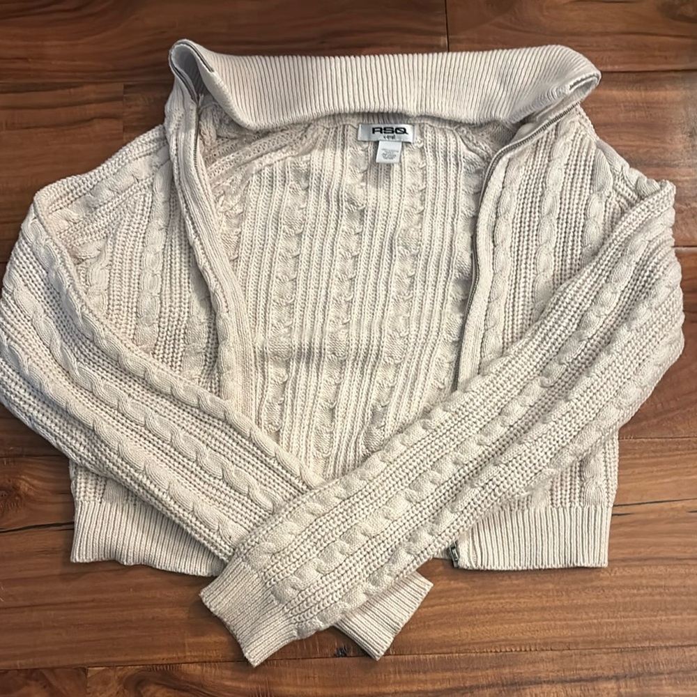 Tilly’s Cream Cable Knit Sweater